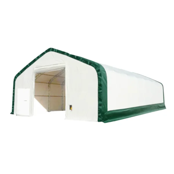 Double Truss Storage Shelter W40'xL80'xH21', 10' Truss Spacing