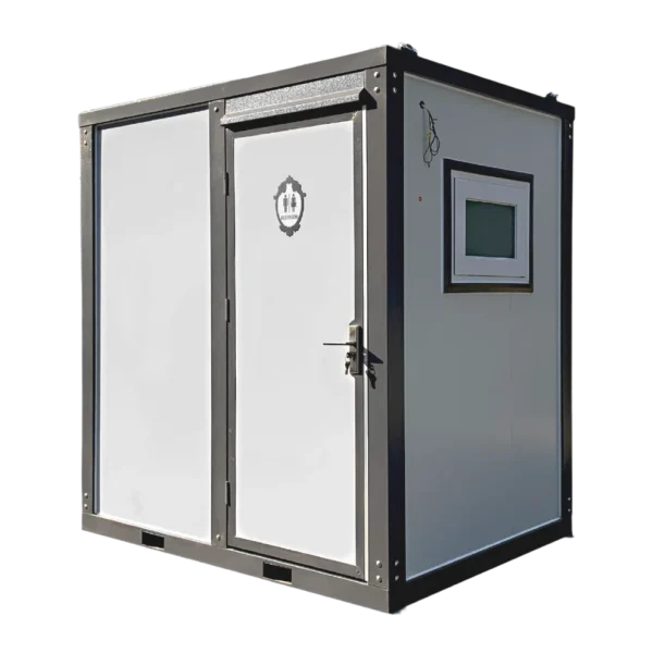 Portable Toilet with Shower Curtain Style