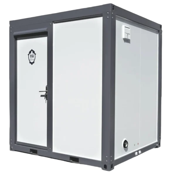 Portable Toilet with Fan-shaped Door Shower